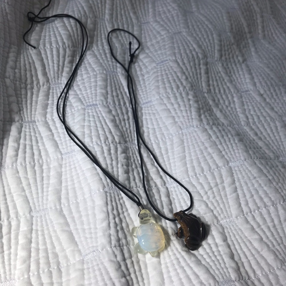 Frog and turtle necklace bundle